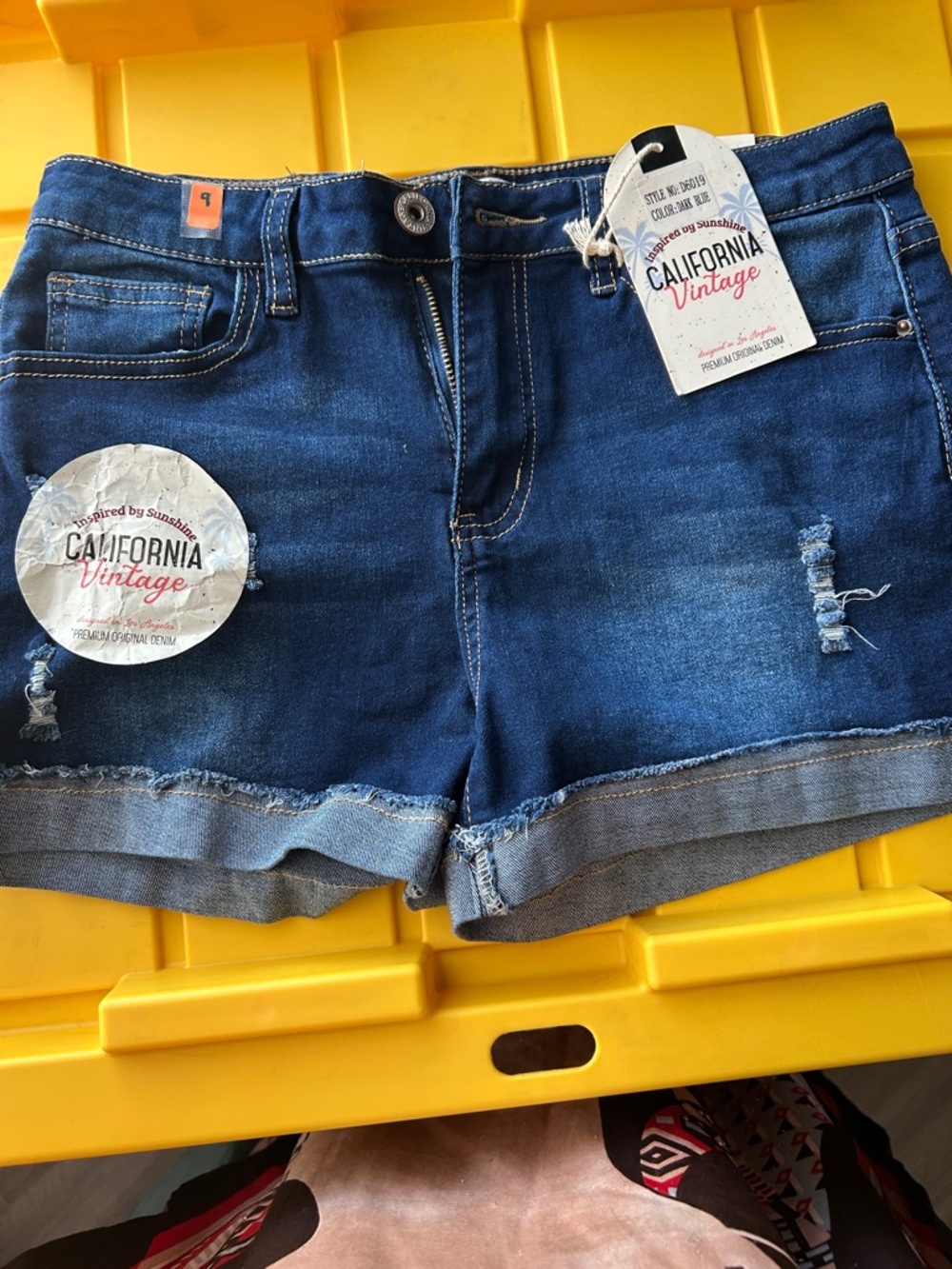 California Vintage Dark Blue Women's Jean Shorts
